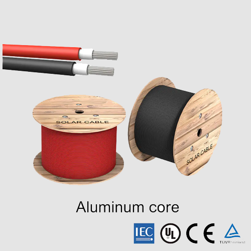 6mm2 Aluminum Core 1500V Photovoltaic  Solar Cable Wire 2PfG 2642 TUV Certified